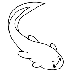 Tadpole frog coloring page