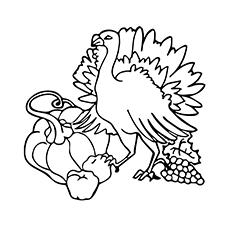 Thanksgiving turkey coloring page