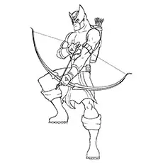 The amazing Hawkeye coloring page