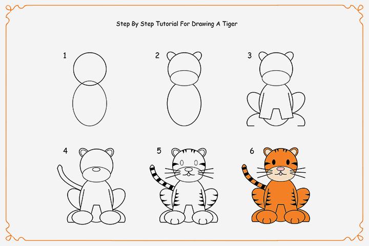 How To Draw A Tiger Step By Step For Kids?