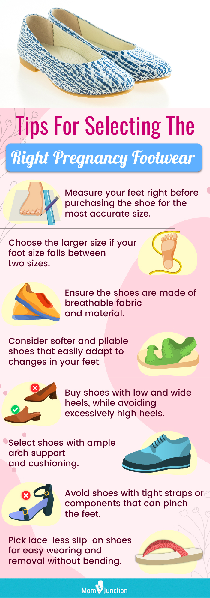 Tips For Selecting The Right Pregnancy Footwear (infographic)