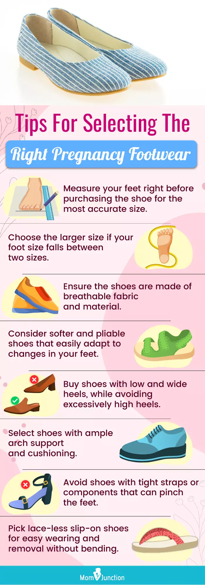 Tips For Selecting The Right Pregnancy Footwear (infographic)