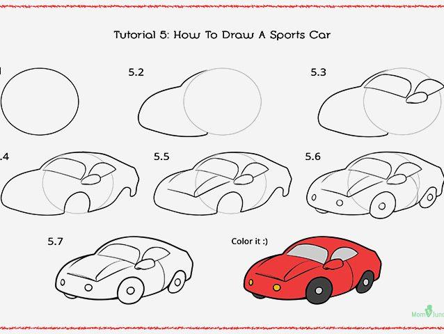 How To Draw A Car Step By Step For Kids?