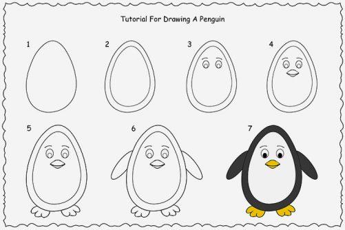 How To Draw A Penguin Step By Step - Easy Tutorial For Kids