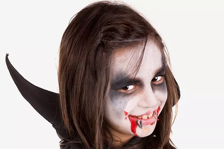 Vampire Halloween face paint for kids