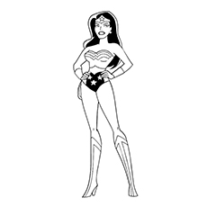 Wonder Woman, Justice League coloring page