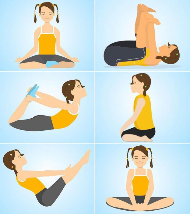 Sportaxis Yoga Poses Poster- 64 Yoga Asanas for Full India | Ubuy-gemektower.com.vn