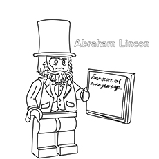Abraham Lincoln Lego Movie coloring Page