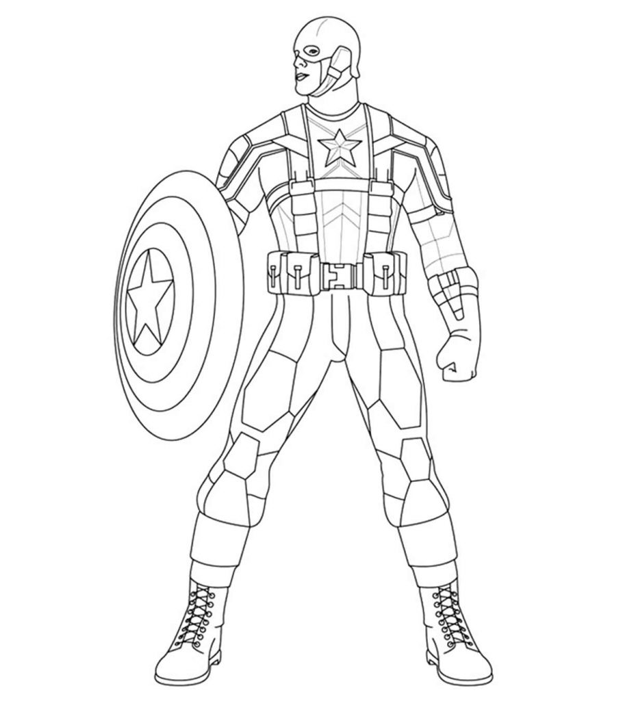 10 Amazing Captain America Coloring Pages For Your Little One