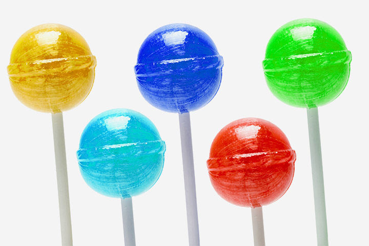 Lollipops as rattle decor, baby shower ideas
