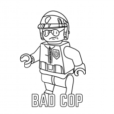 Bad Cop Lego Movie coloring Page