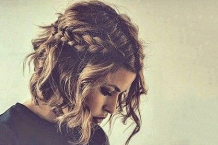 Bangs hair braid hairstyle for teenage girls