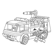 Blaze Firefighter of Lego Movie coloring Page