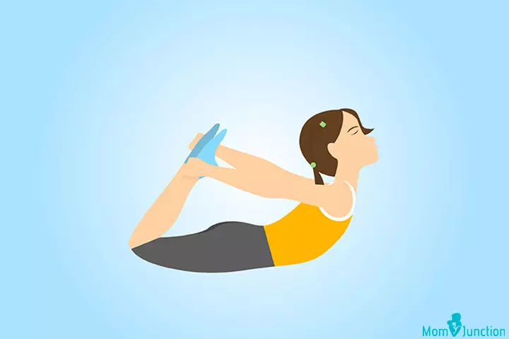 Bow yoga pose for kids