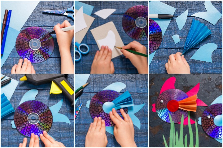 CD fish art and craft ideas for teenagers