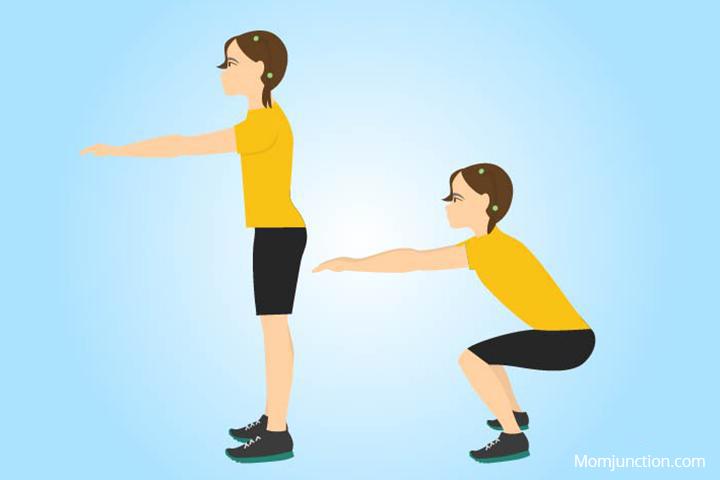 Chair pose (Utkatasana) yoga for teenagers