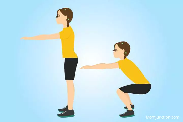 Chair pose (Utkatasana) yoga for teenagers