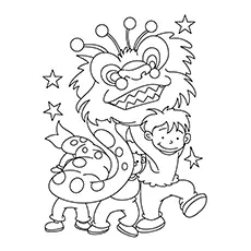 Chinese New Year Celebrations Coloring Page_image