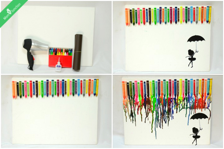 Crayon art and craft ideas for teenagers