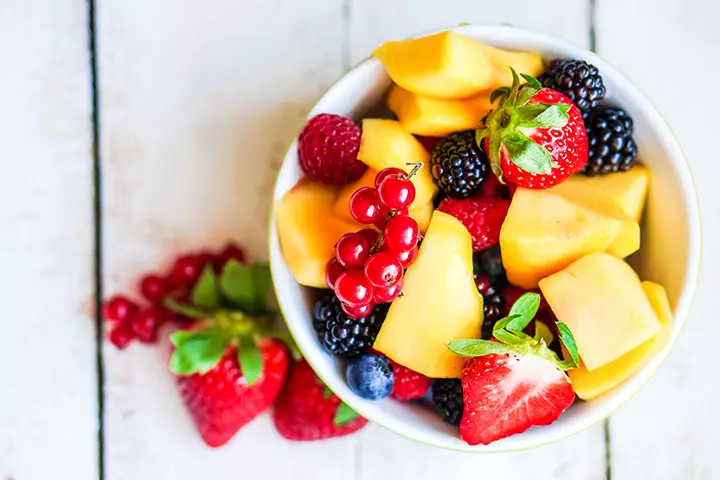 Serve fruits salads, baby shower ideas