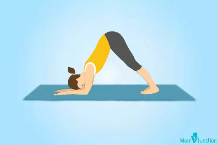 Dolphin yoga pose for kids