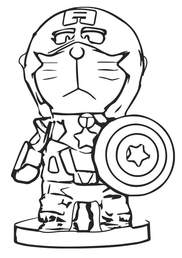 Doraemon-As-Captain-America