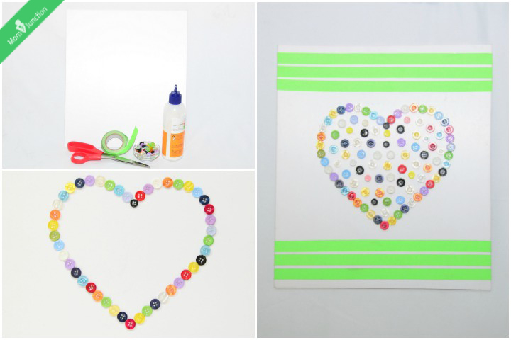Easy button heart art and craft ideas for teenagers