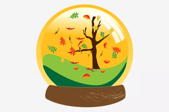 Fall tree globe, Thanksgiving crafts for kids