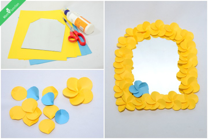 Flower mirror art and craft ideas for teenagers