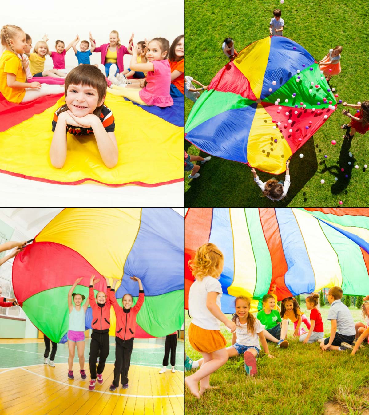 Development Exercise Group Activitie Rainbow Parachute Kids Play Outdoor Game 