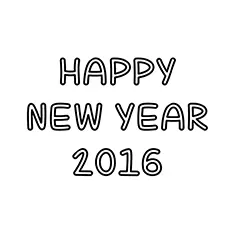 Happy New Year 2016 Coloring Page_image