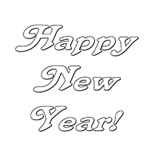 Happy New Year coloring pages
