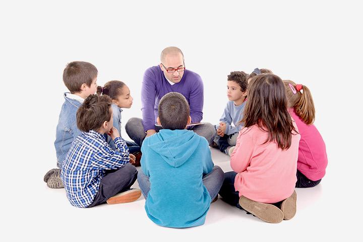 Improvisational storytelling social skill activity for preschoolers