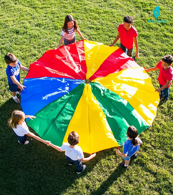 Kids Playing Parachute Games