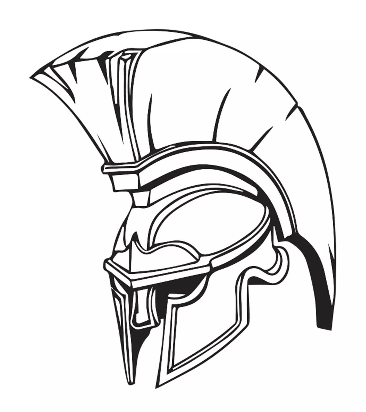 Black outline knight coloring page