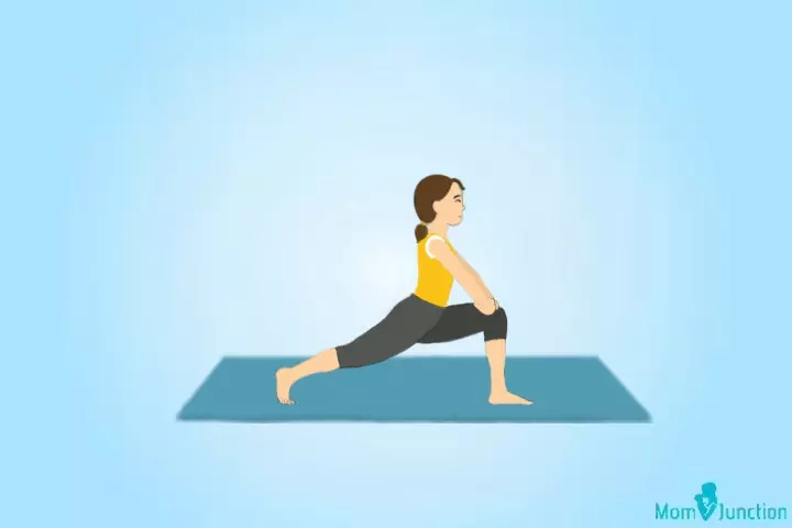 Lunge yoga pose for kids