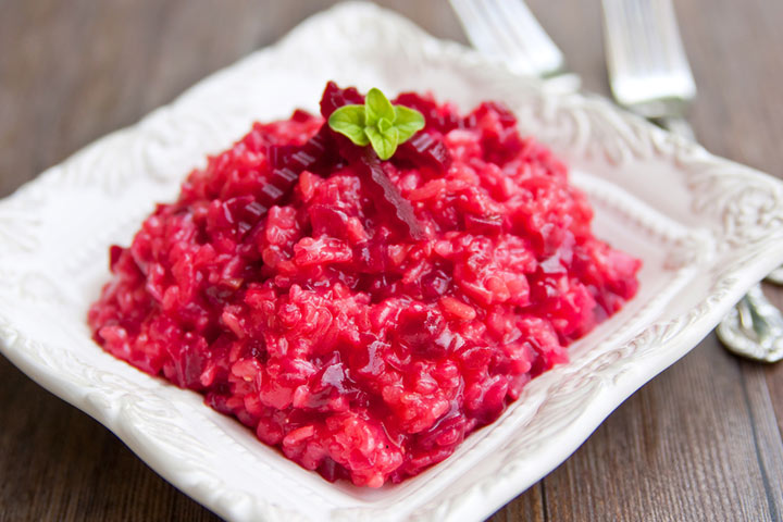 Mashed Rice With Beetroot lunch idea for toddlers