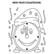 New Year Countdown Coloring Page_image