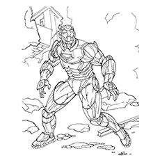 Nick Fury amazing Captain America coloring page_image