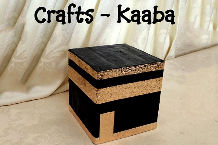 Paper Kaaba, Ramadan craft for kids