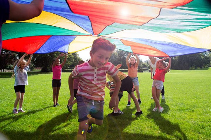 Retrieve your shoe parachute games for kids
