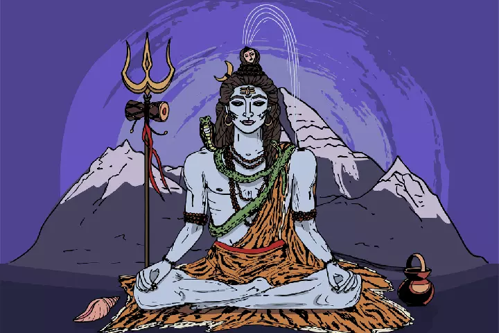 River Ganga flows from Lord Shiva's head