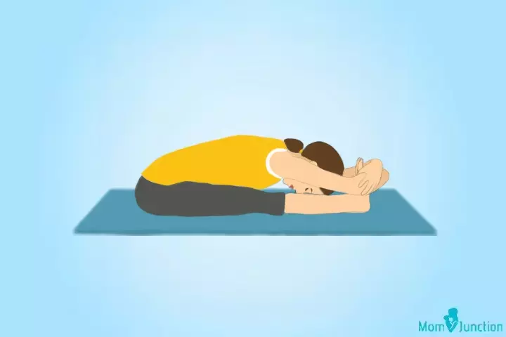Seated forward bend yoga pose for kids