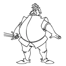 Sir Ector knight coloring page for kids_image