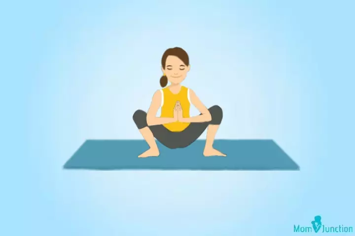 Squat yoga pose for kids