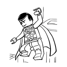 Lego Movie character Superman coloring Page
