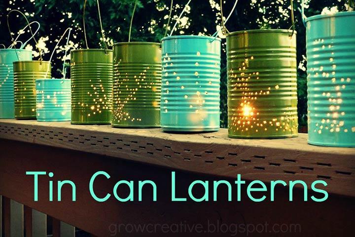 Waste Material Craft Ideas - Tin Can Lantern