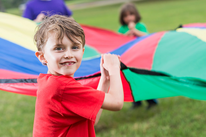 Weather change parachute games for kids