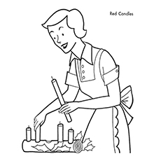 Yule Log new year coloring page