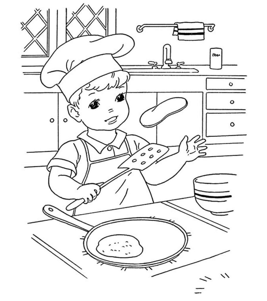 Printable Pancake Day Colouring Pages - Printable World Holiday